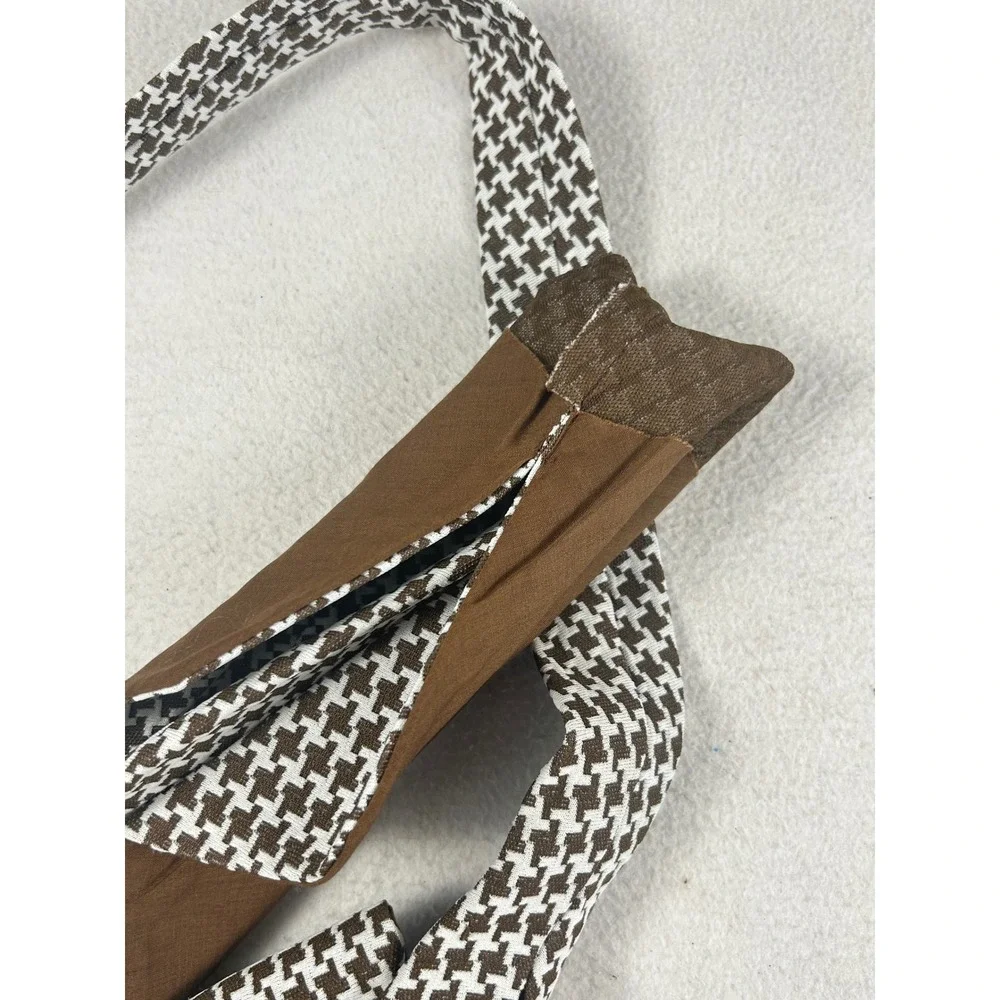 Unbranded Houndstooth Necktie Mens One Size Brown Classic